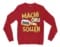 Machi Oru Quater Sollen Men/Unisex Long Sleeve Sweatshirt in Cherry Red Color